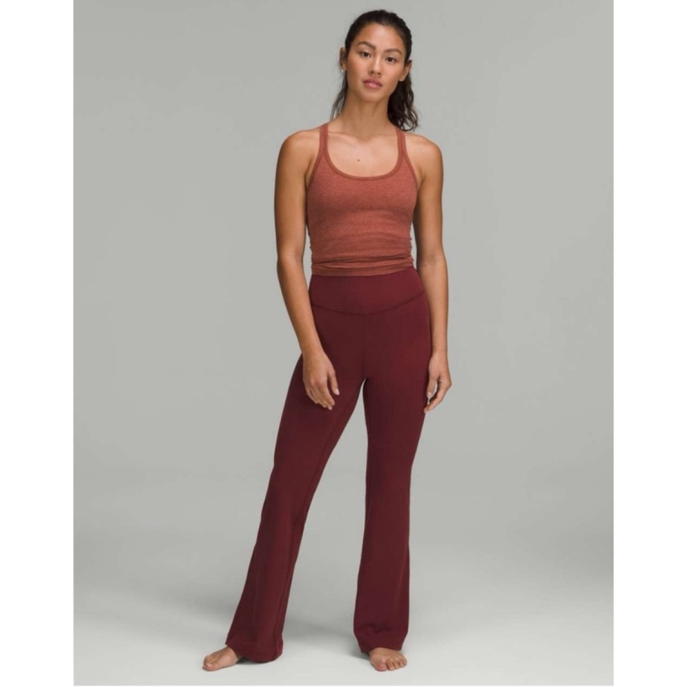Lululemon nulu Groove Pant Flare super hr Red Merlot 8 33.5” long